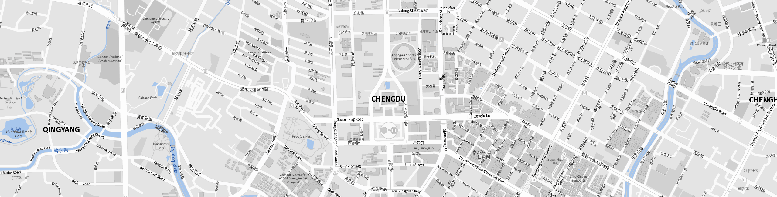 Stadtplan Chengdu zum Downloaden.