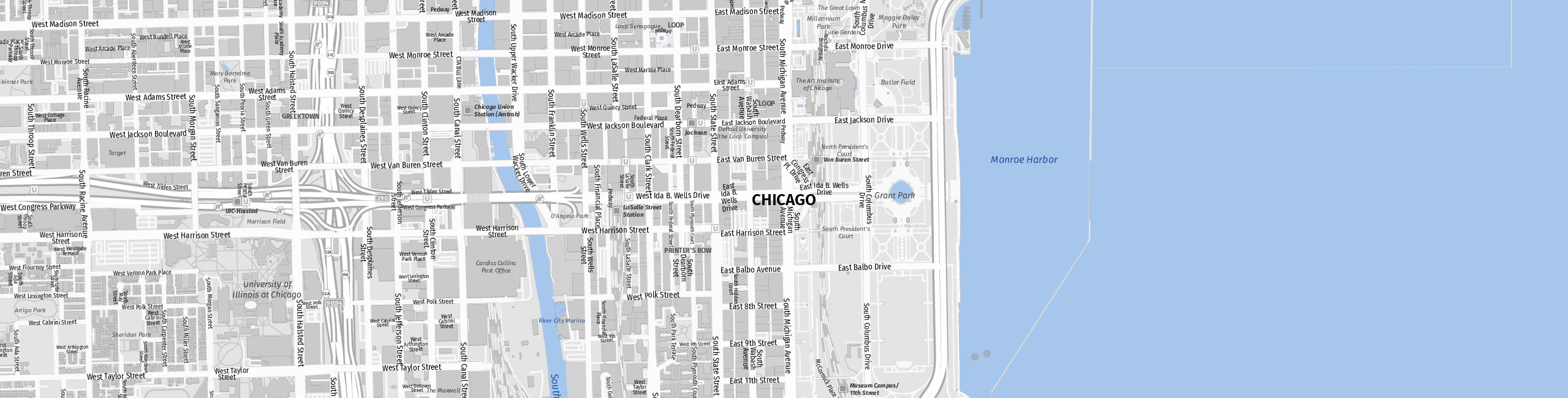 Stadtplan Chicago zum Downloaden.