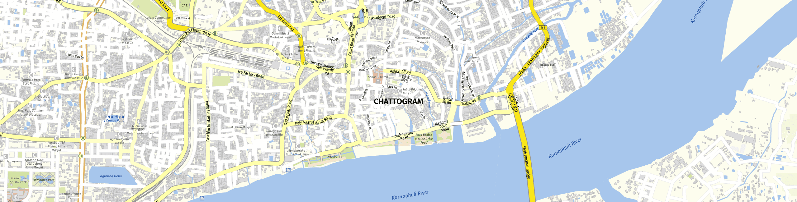 Stadtplan Chittagong zum Downloaden.