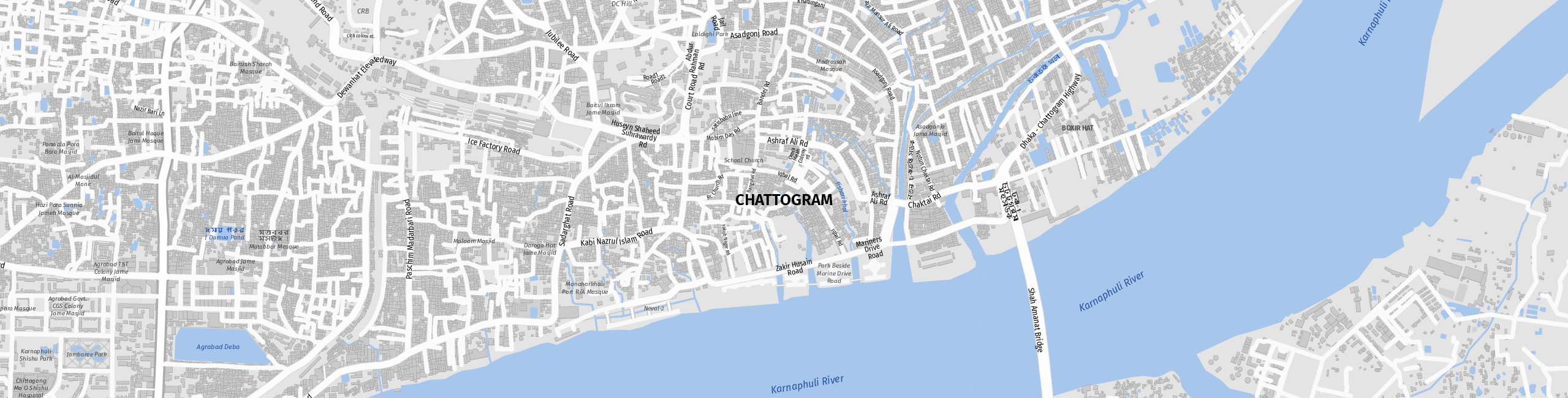 Stadtplan Chittagong zum Downloaden.