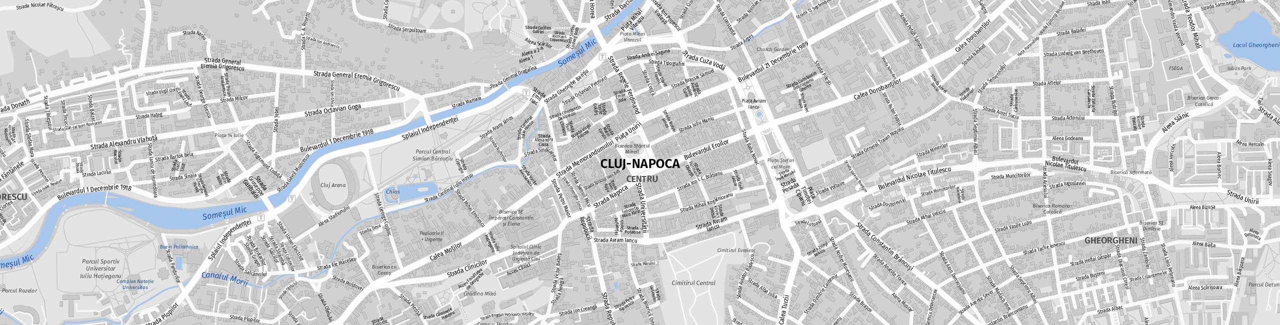 Stadtplan Cluj-Napoca zum Downloaden.