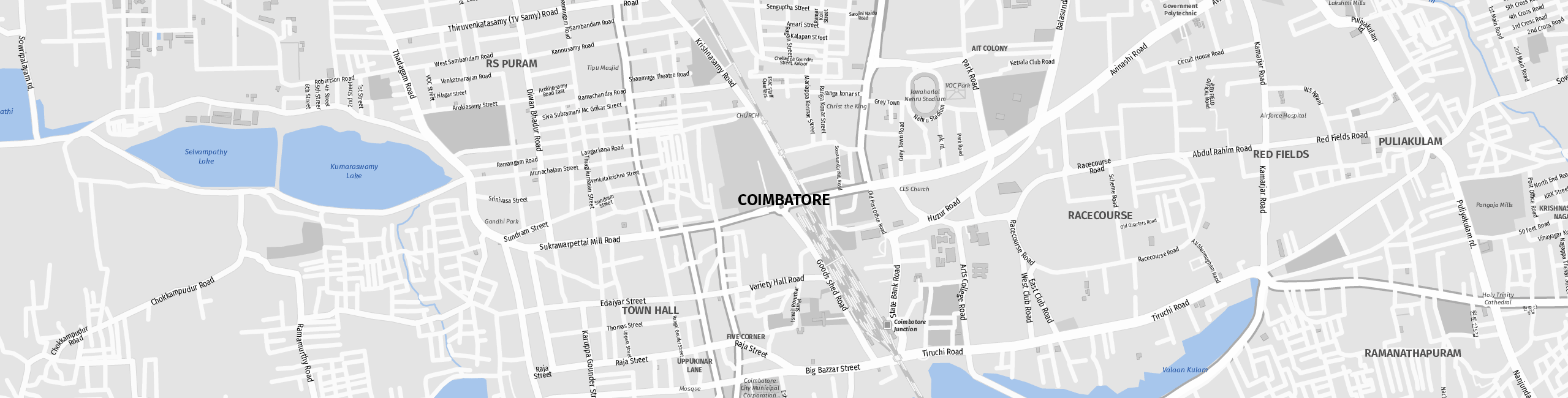 Stadtplan Coimbatore zum Downloaden.