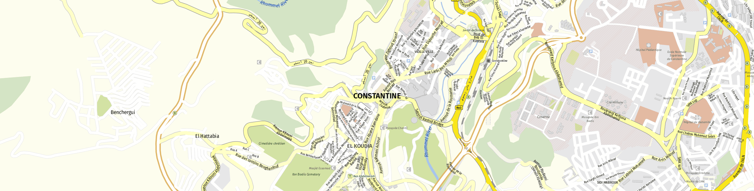 Stadtplan Constantine zum Downloaden.