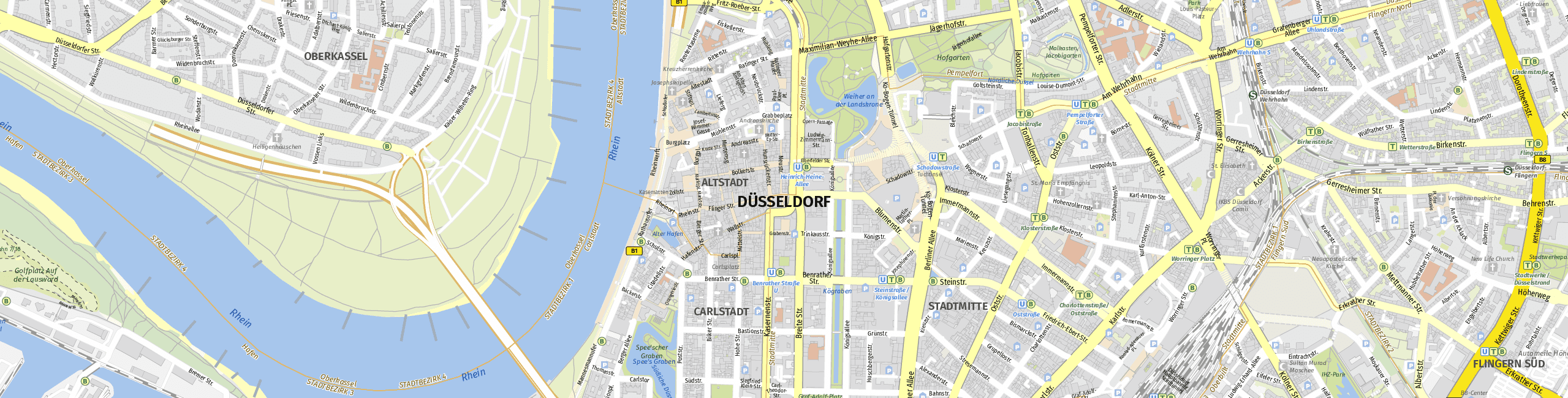 Stadtplan Düsseldorf zum Downloaden.