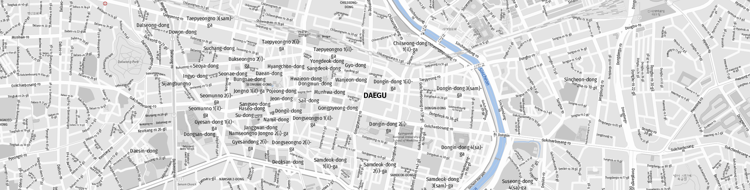 Stadtplan Daegu zum Downloaden.