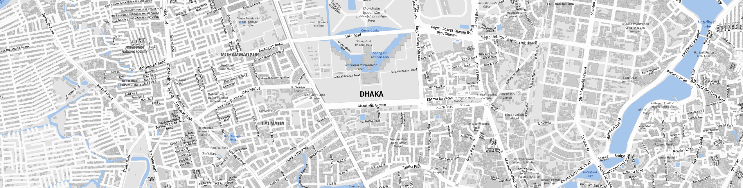 Stadtplan Dhaka zum Downloaden.