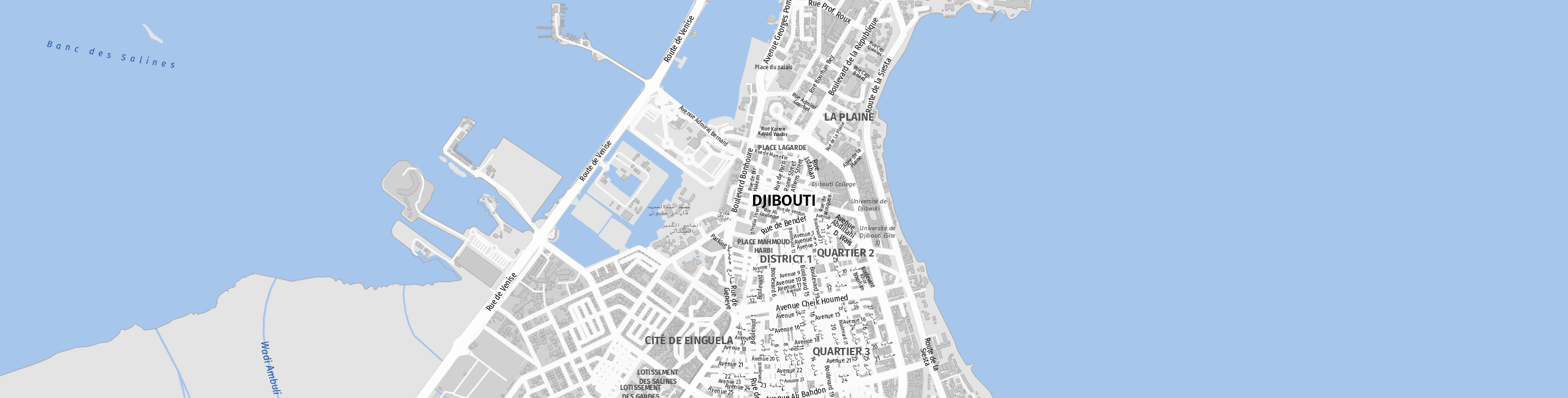 Stadtplan Djibouti zum Downloaden.