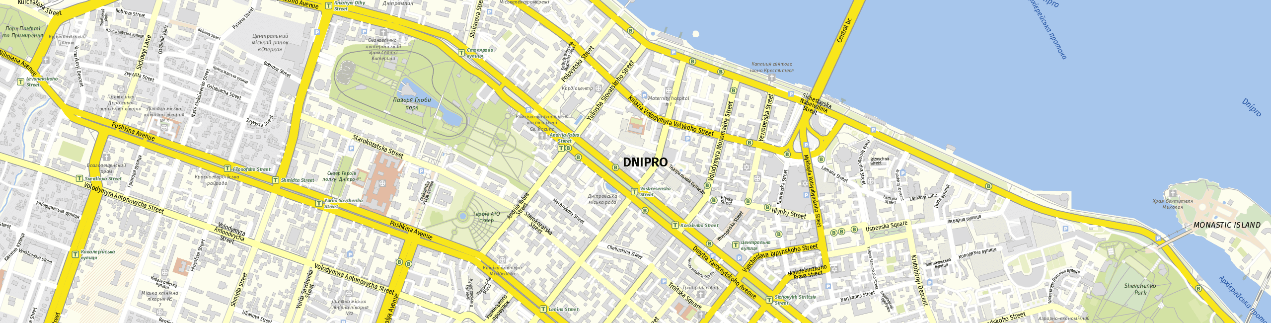 Stadtplan Dnipro zum Downloaden.