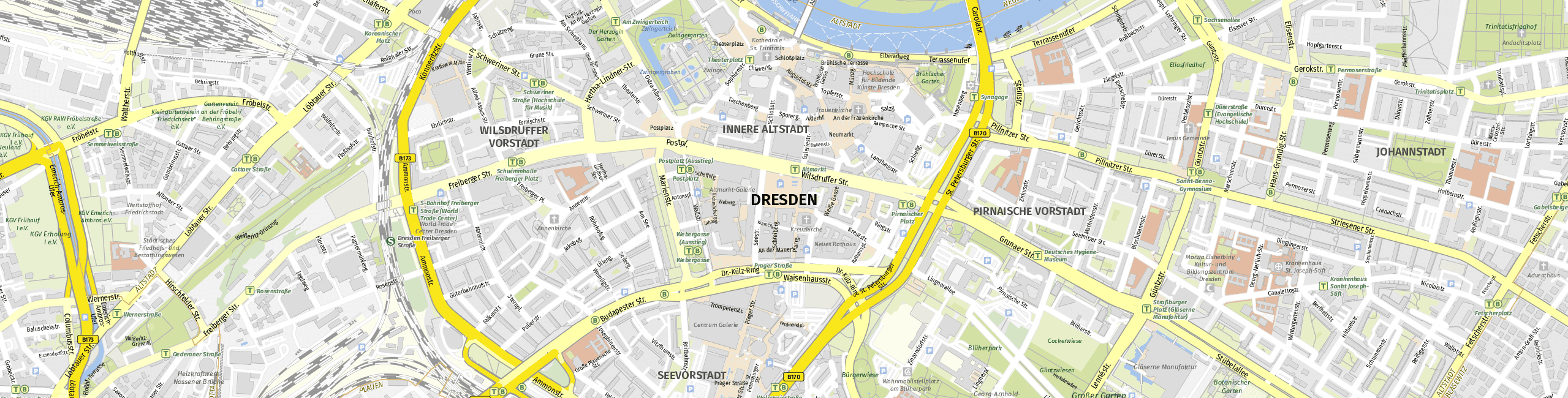 Stadtplan Dresden zum Downloaden.