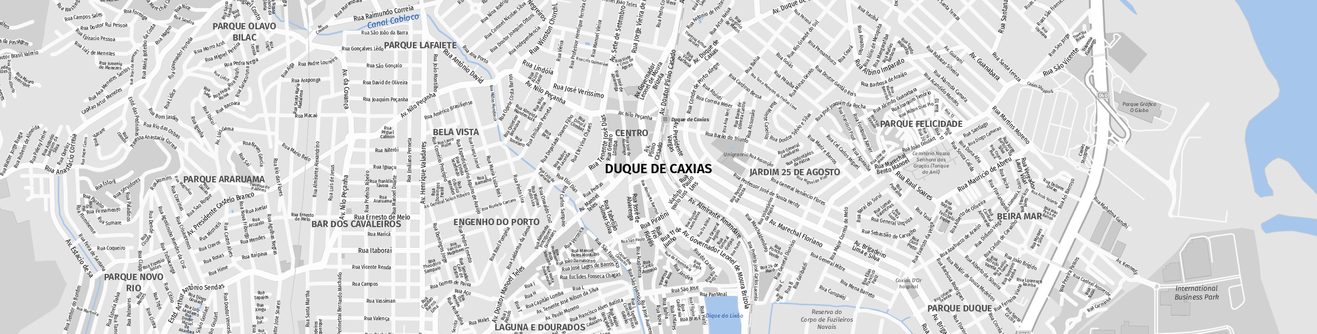 Stadtplan Duque de Caxias zum Downloaden.