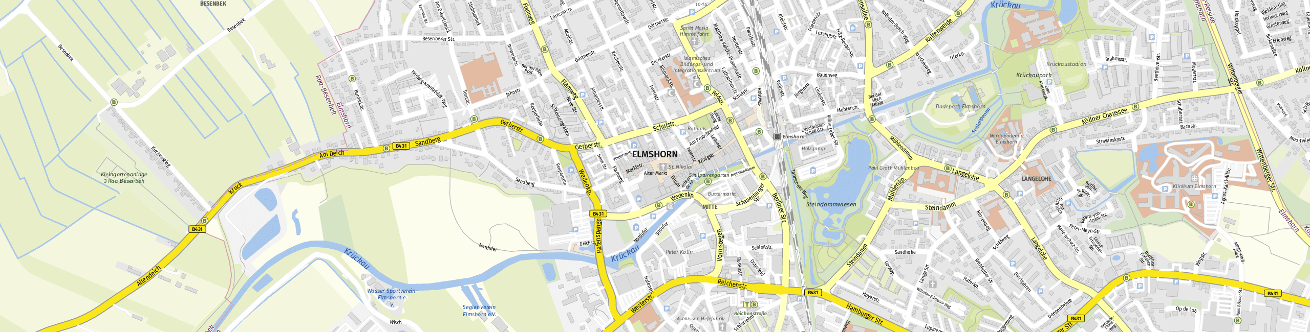 Stadtplan Elmshorn zum Downloaden.
