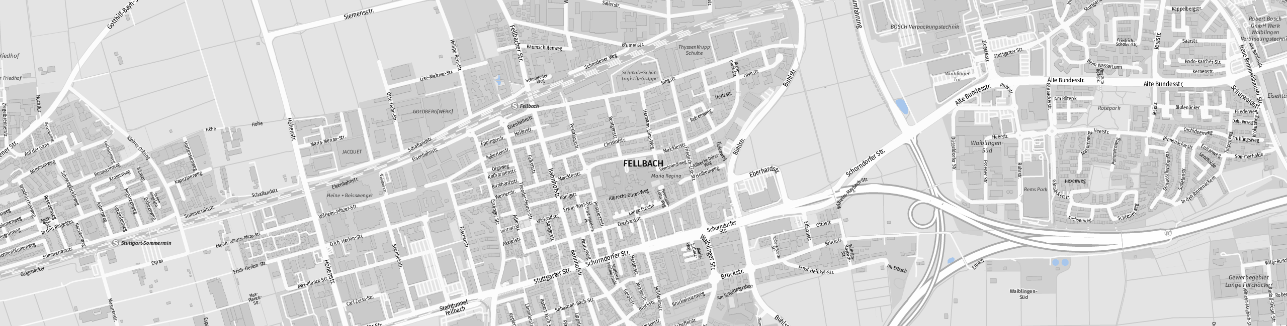 Stadtplan Fellbach zum Downloaden.