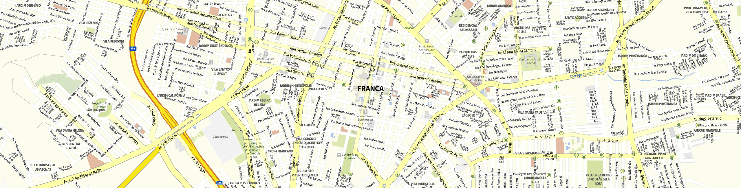 Stadtplan Franca zum Downloaden.