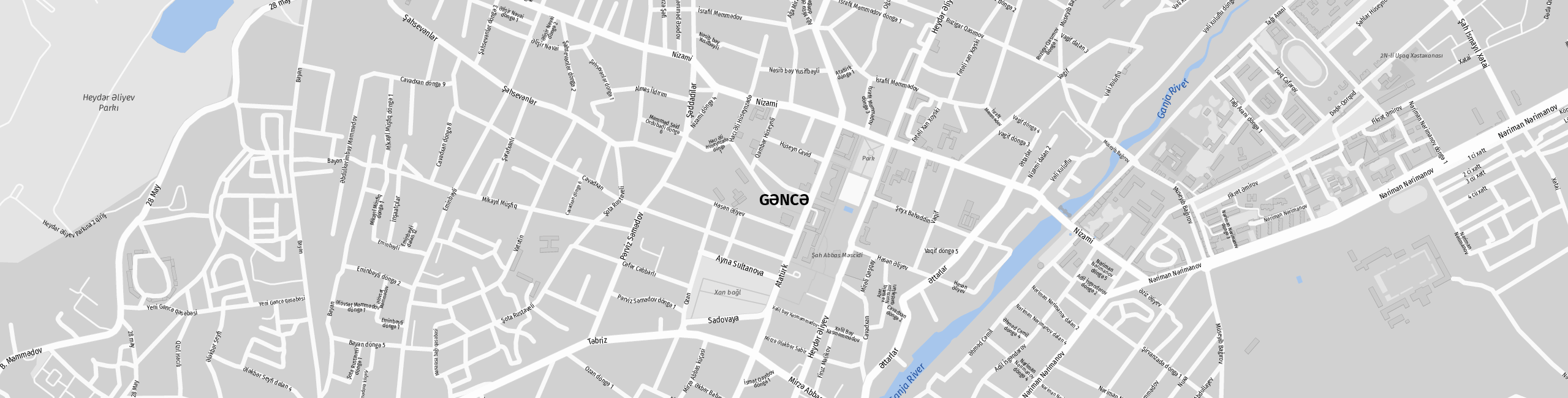 Stadtplan Gandscha zum Downloaden.
