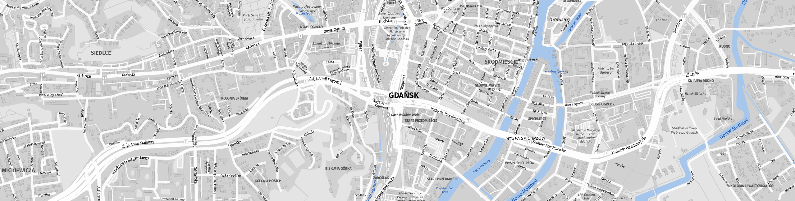 Stadtplan Gdańsk zum Downloaden.