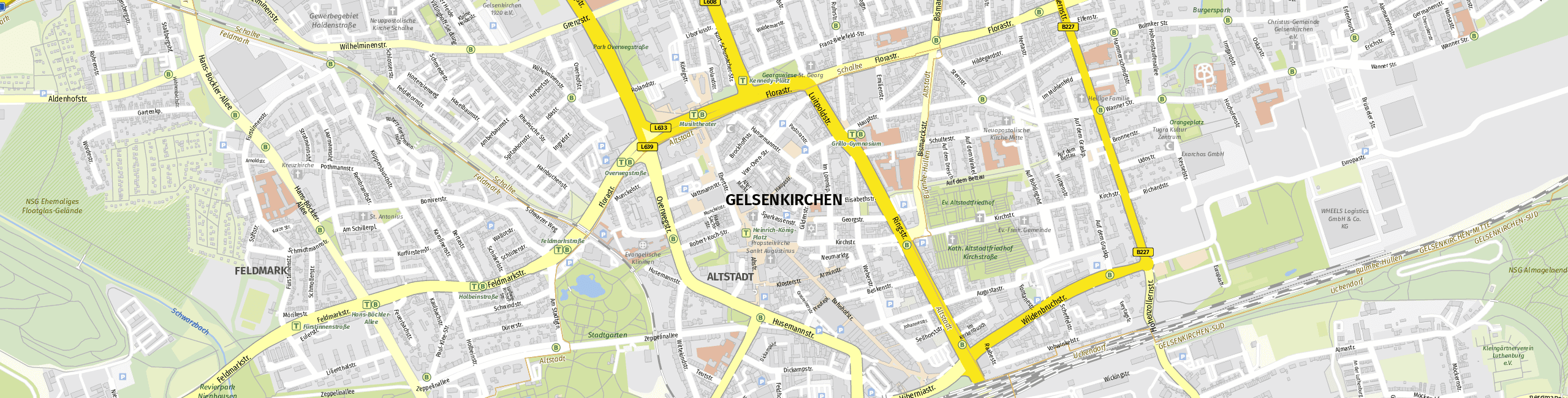 Stadtplan Gelsenkirchen zum Downloaden.