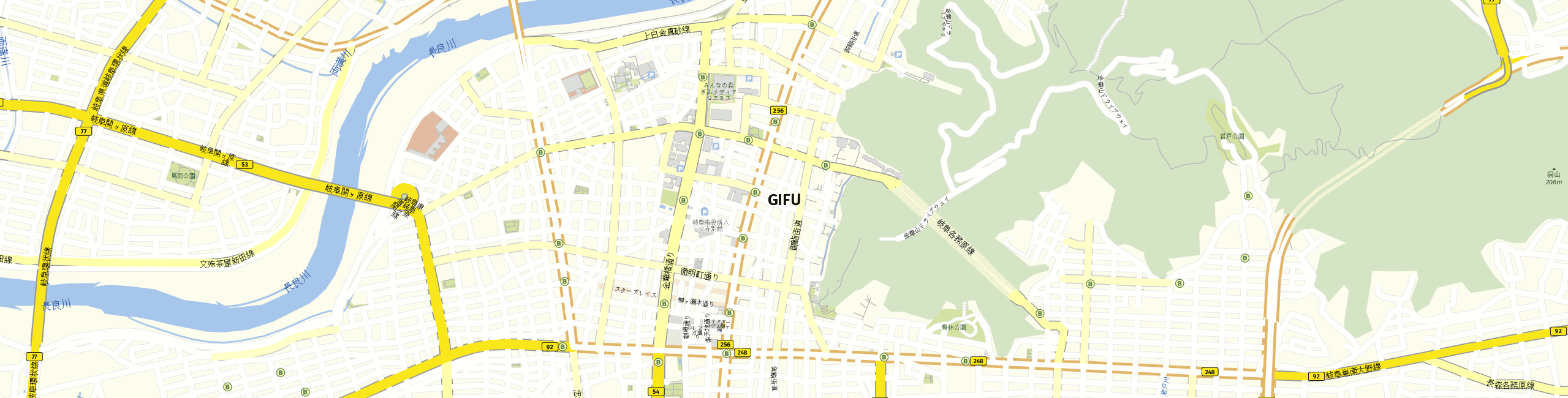 Stadtplan Gifu zum Downloaden.