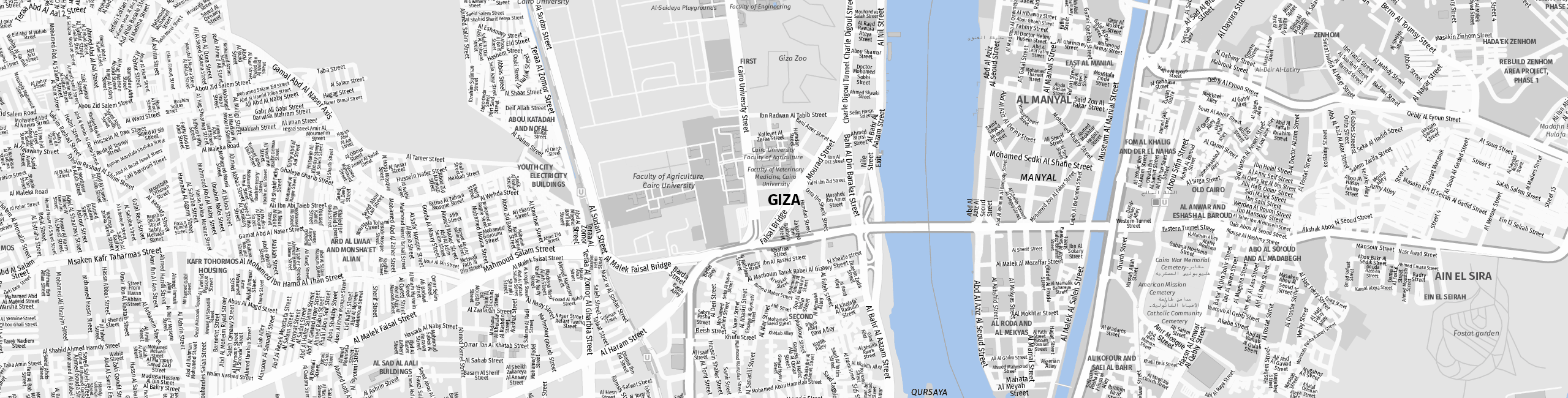 Stadtplan Giseh zum Downloaden.