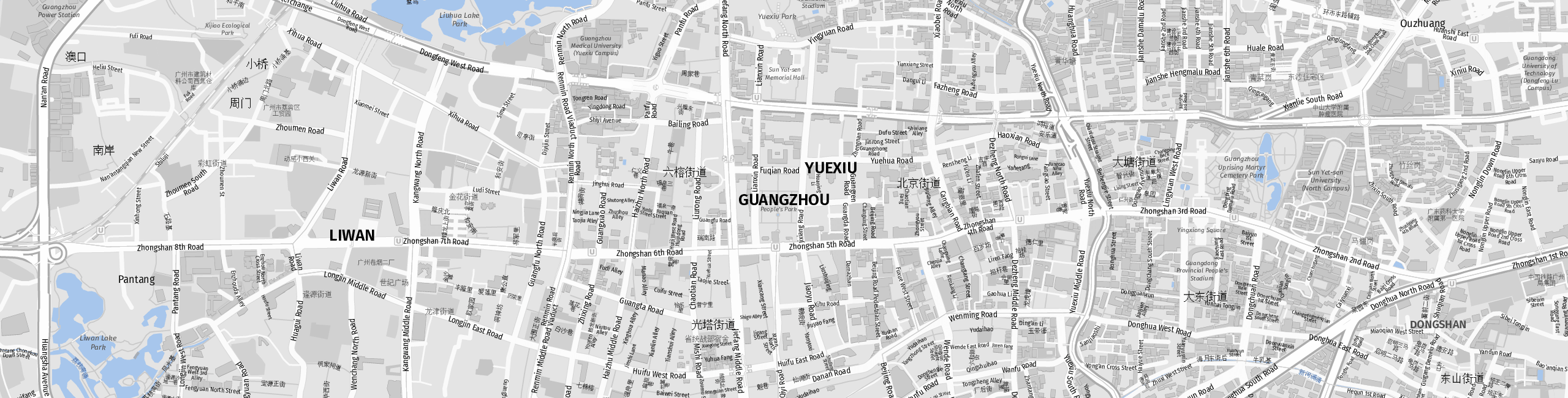 Stadtplan Guangzhou zum Downloaden.