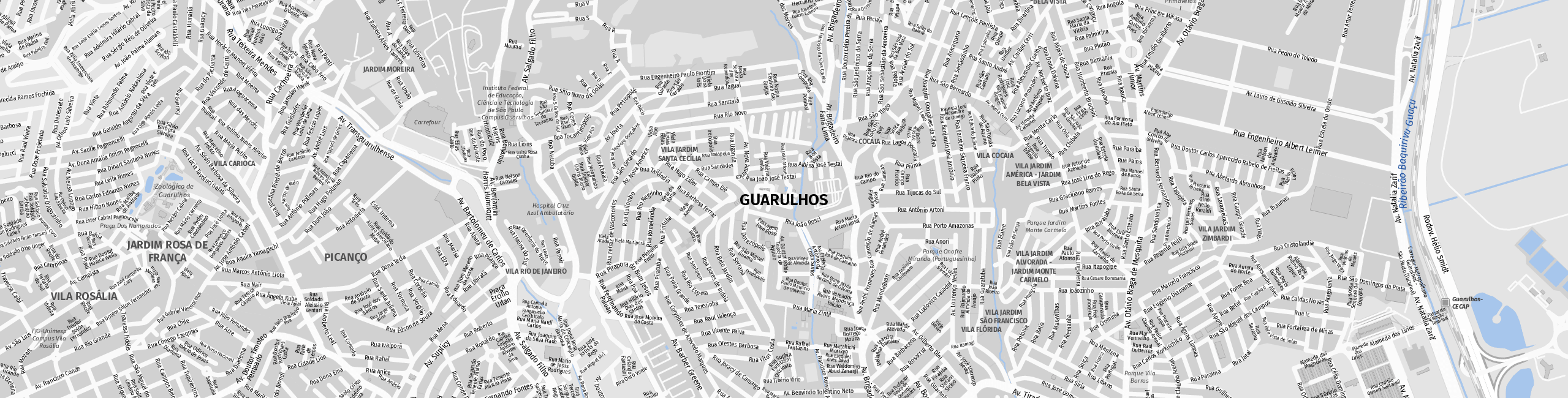 Stadtplan Guarulhos zum Downloaden.