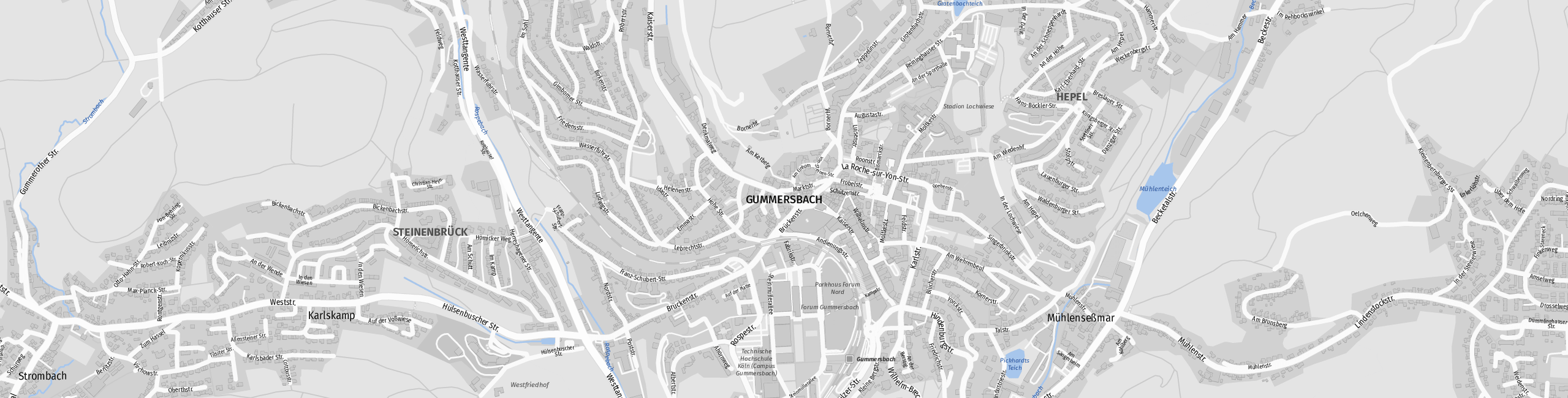 Stadtplan Gummersbach zum Downloaden.