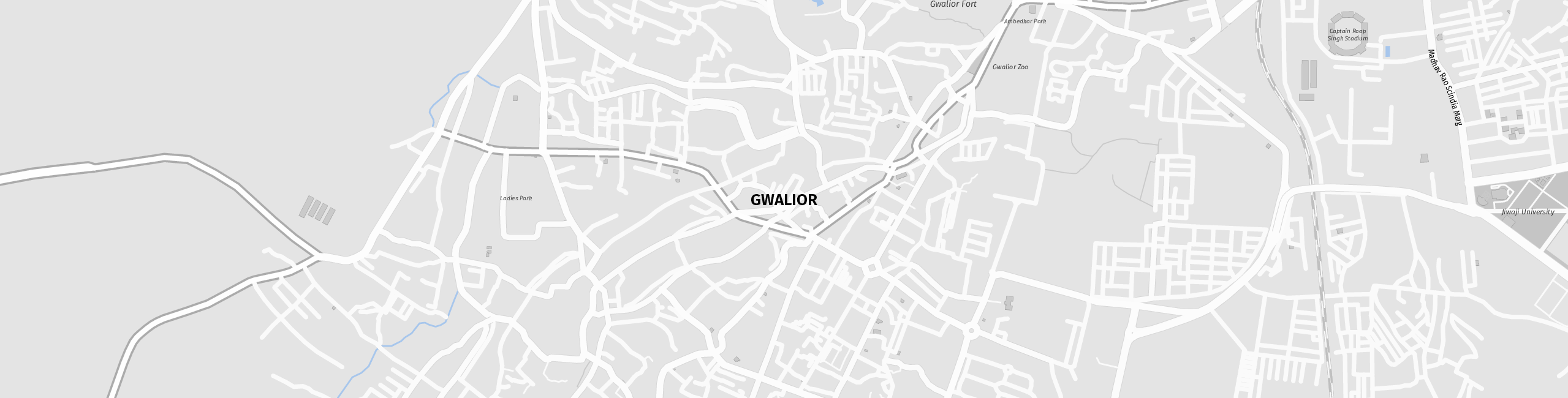 Stadtplan Gwalior zum Downloaden.