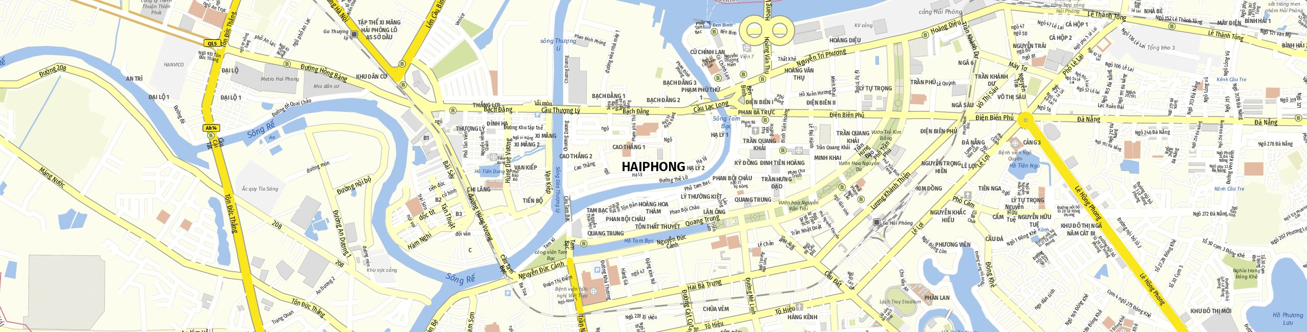 Stadtplan Haiphong zum Downloaden.