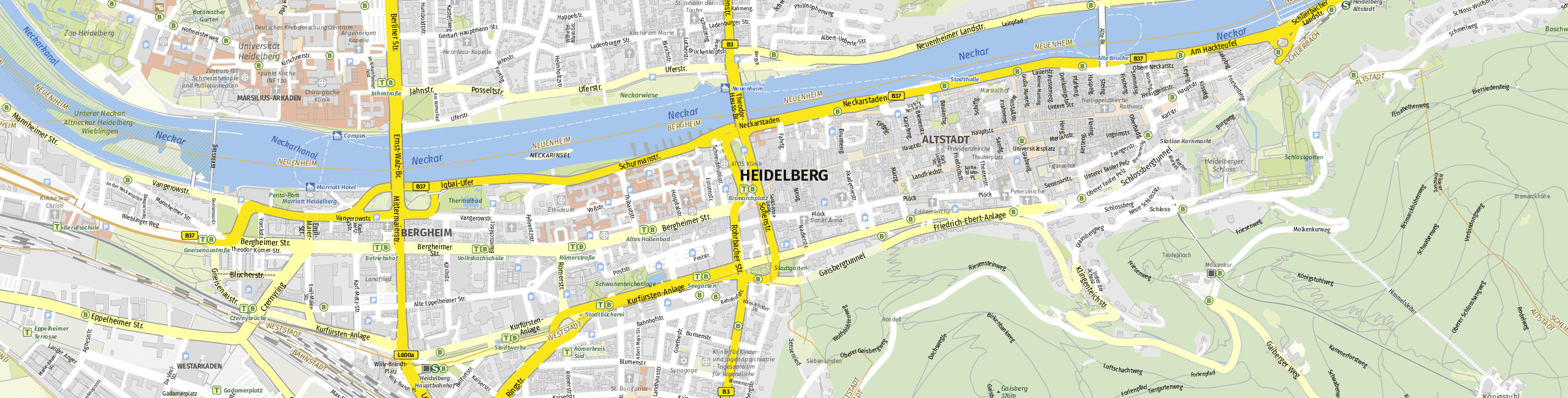 Stadtplan Heidelberg zum Downloaden.