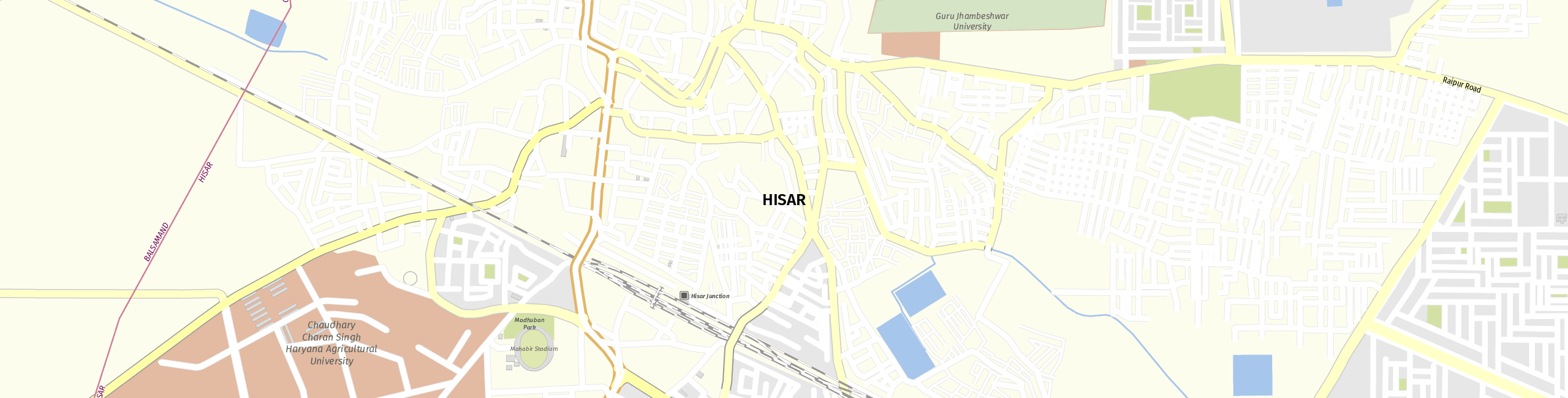 Stadtplan Hisar zum Downloaden.