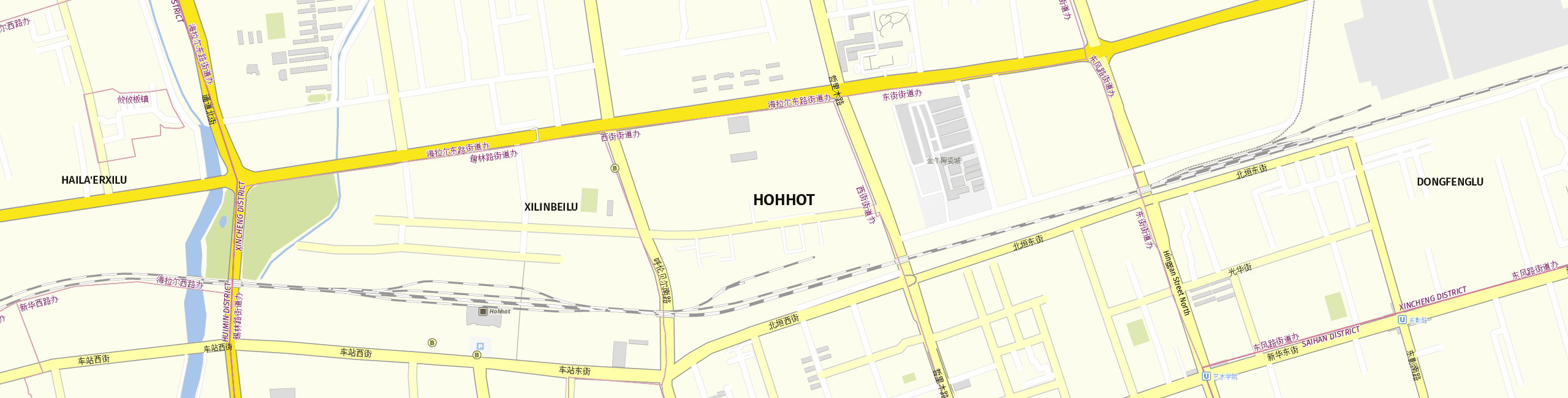 Stadtplan Hohhot zum Downloaden.