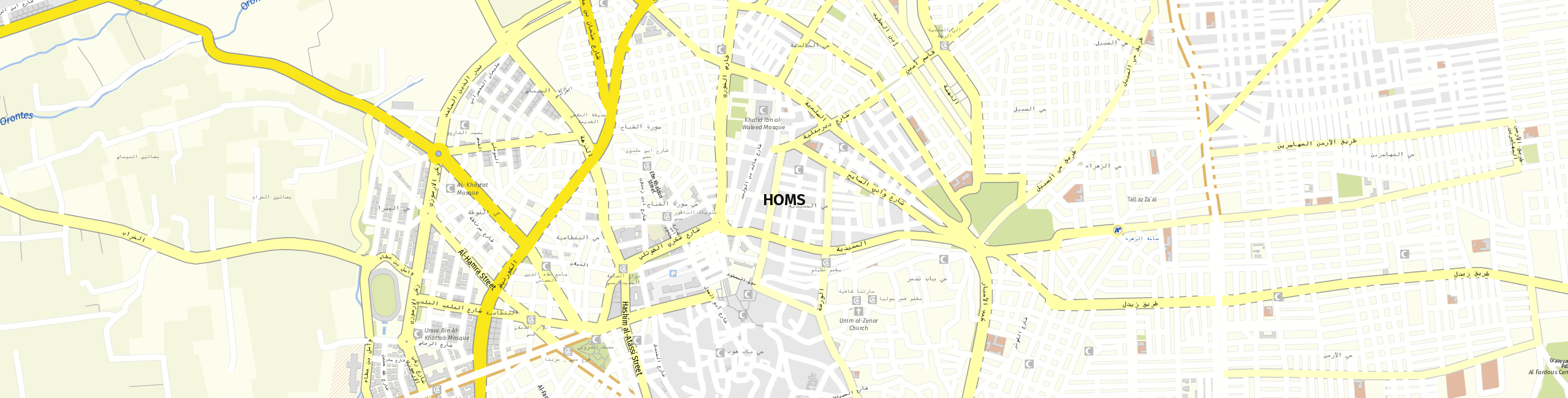 Stadtplan Homs zum Downloaden.