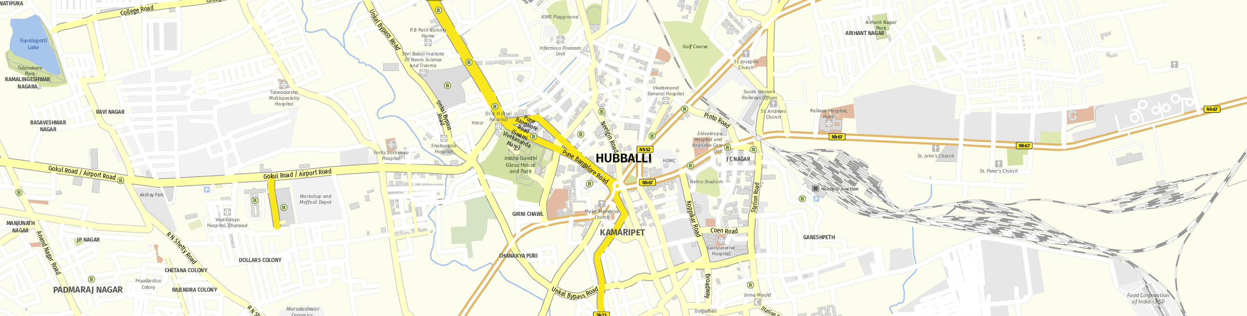 Stadtplan Hubli zum Downloaden.