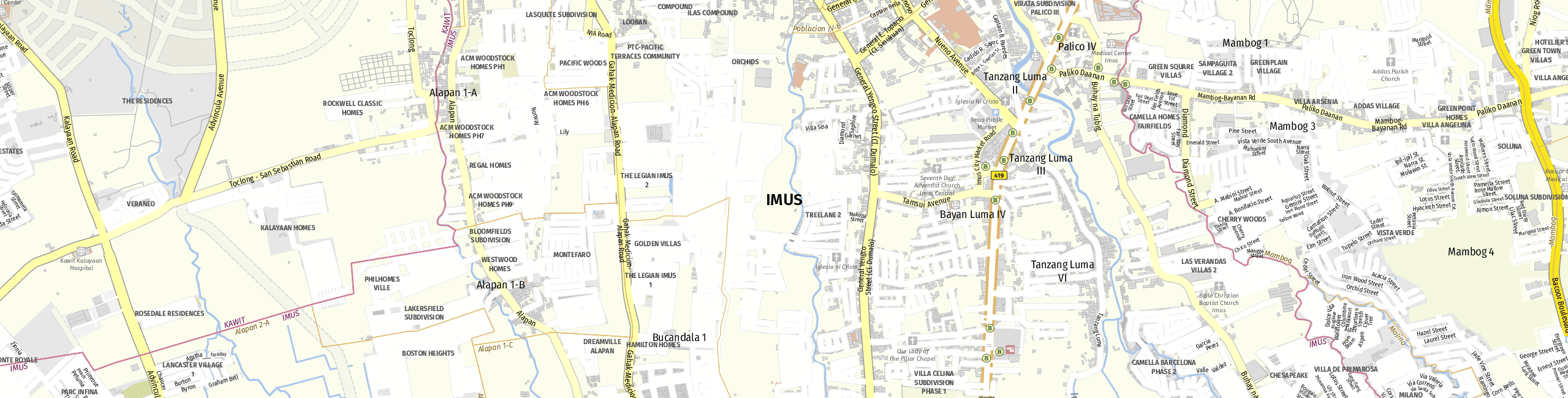 Stadtplan Imus City zum Downloaden.