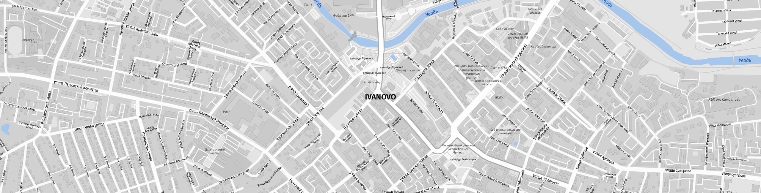 Stadtplan Ivanovo zum Downloaden.
