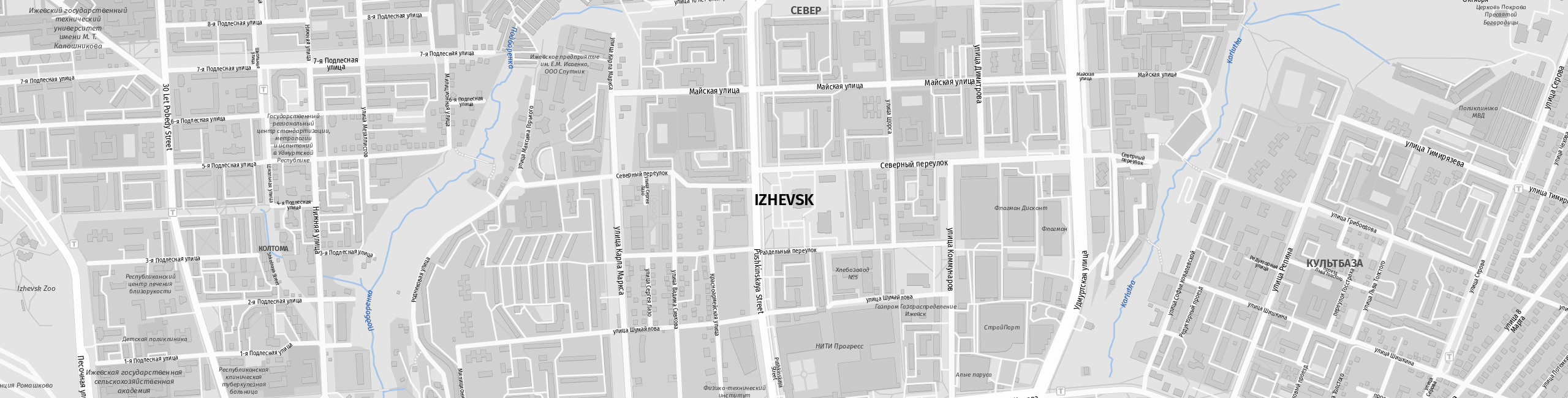 Stadtplan Ischewsk zum Downloaden.