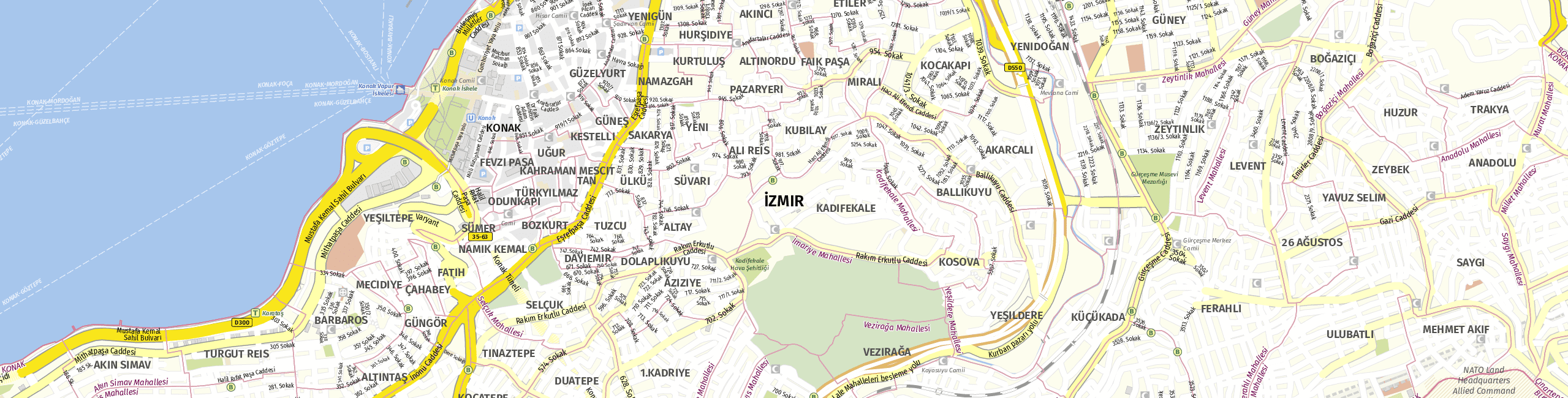 Stadtplan Izmir zum Downloaden.