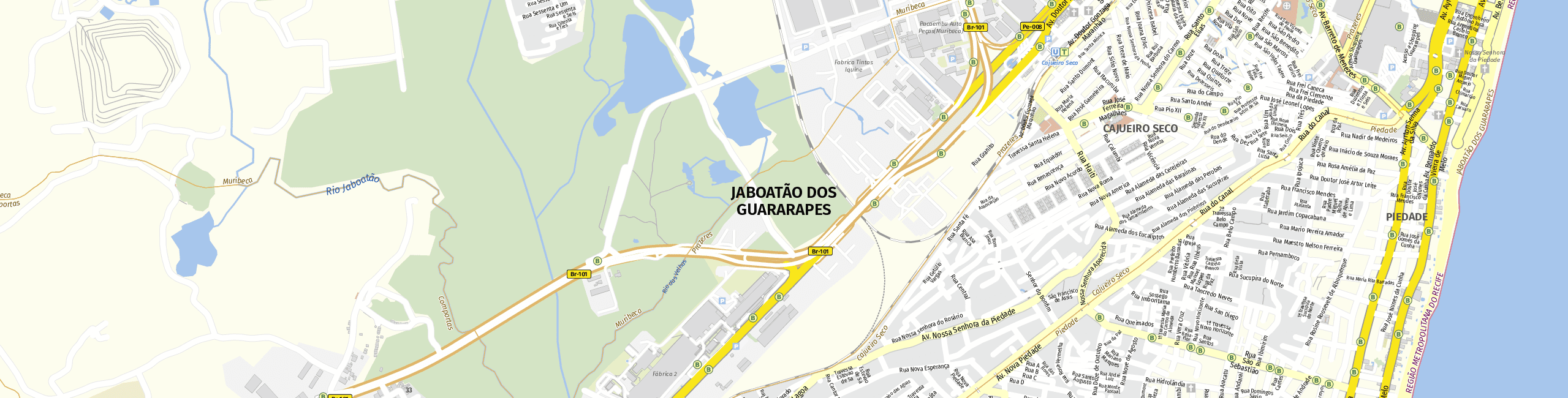 Stadtplan Jaboatão dos Guararapes zum Downloaden.
