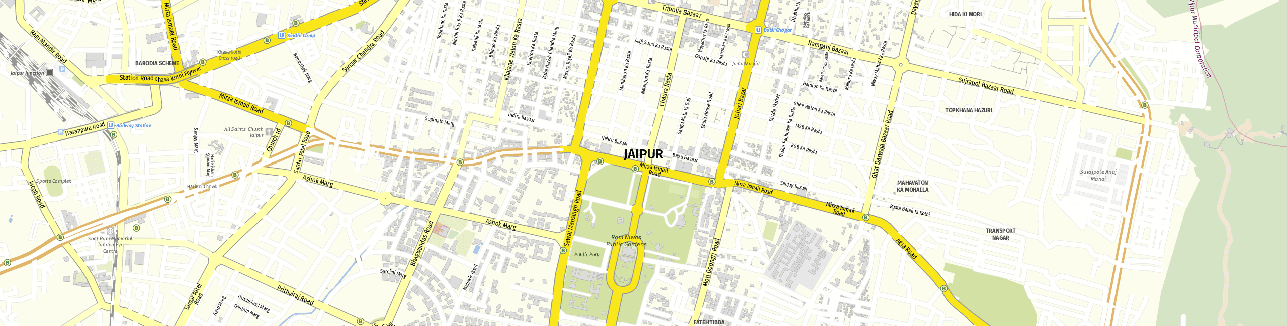 Stadtplan Jaipur zum Downloaden.
