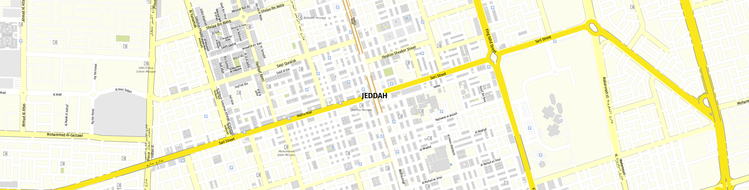 Stadtplan Jeddah zum Downloaden.
