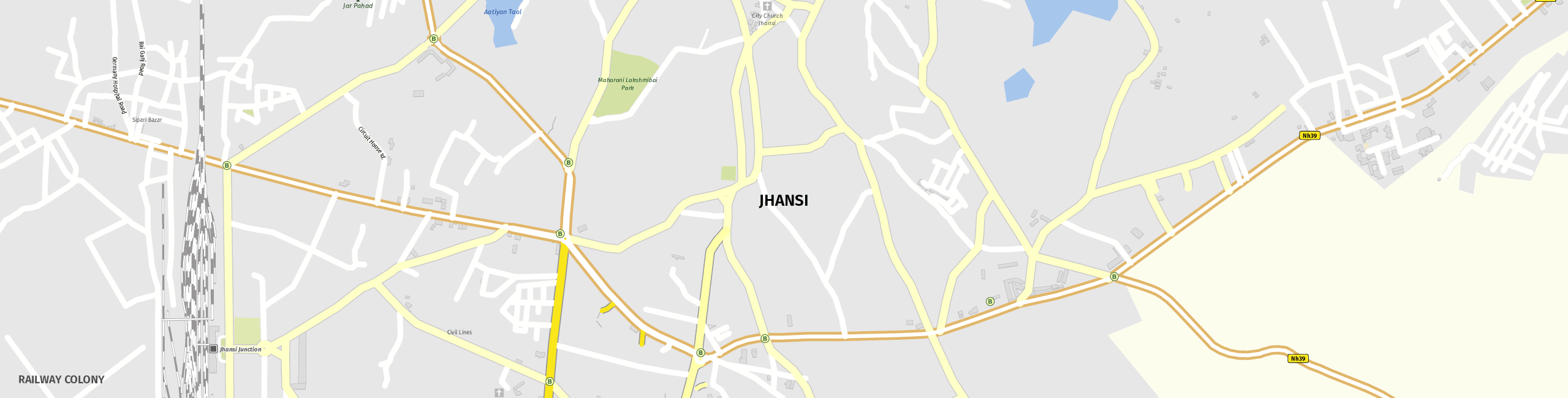 Stadtplan Jhansi zum Downloaden.