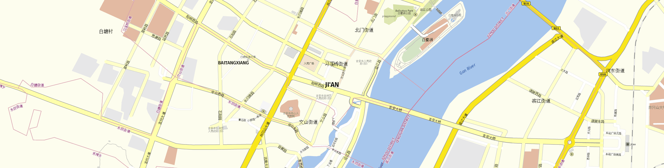 Stadtplan Ji’an zum Downloaden.