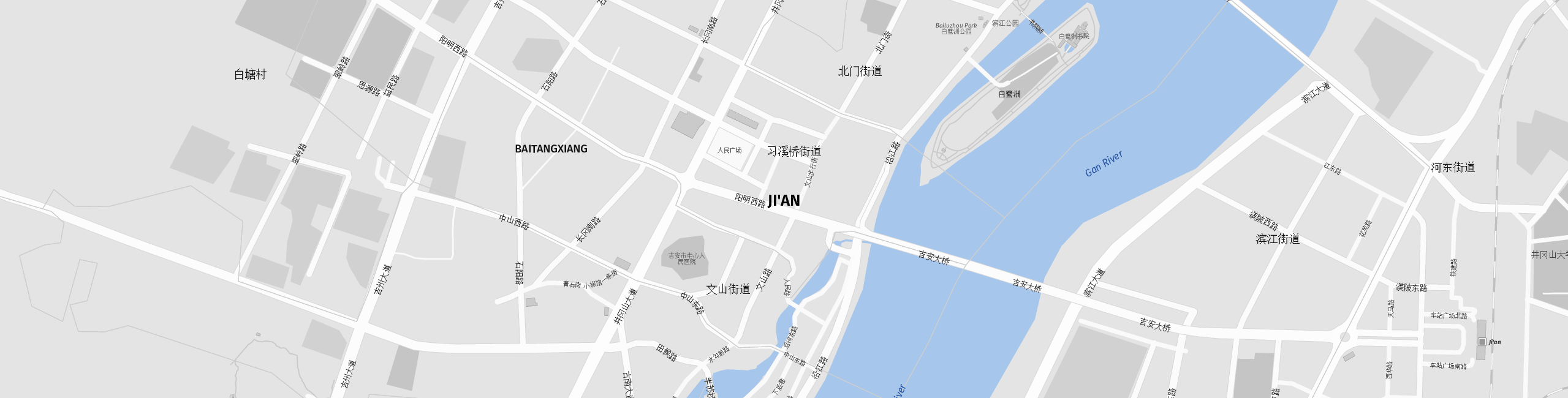 Stadtplan Ji'an zum Downloaden.