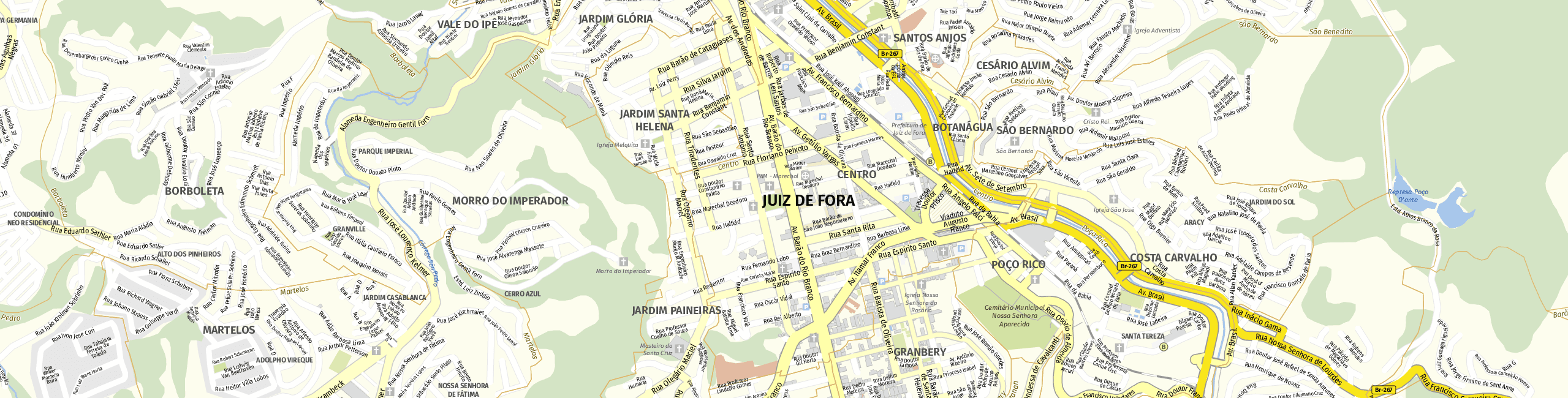 Stadtplan Juiz de Fora zum Downloaden.