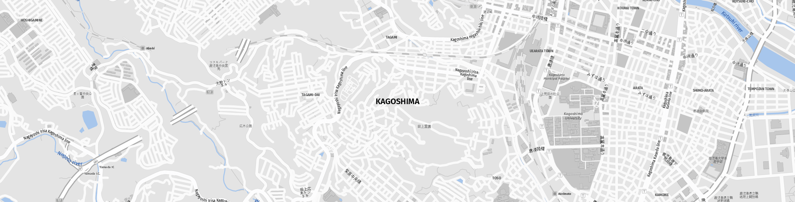 Stadtplan Kagoshima zum Downloaden.