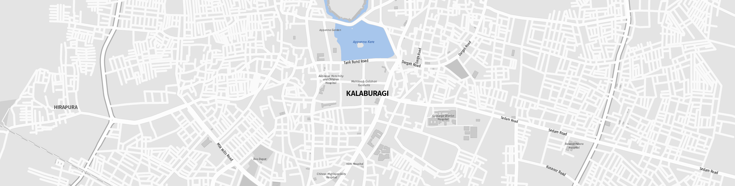 Stadtplan Kalaburagi zum Downloaden.