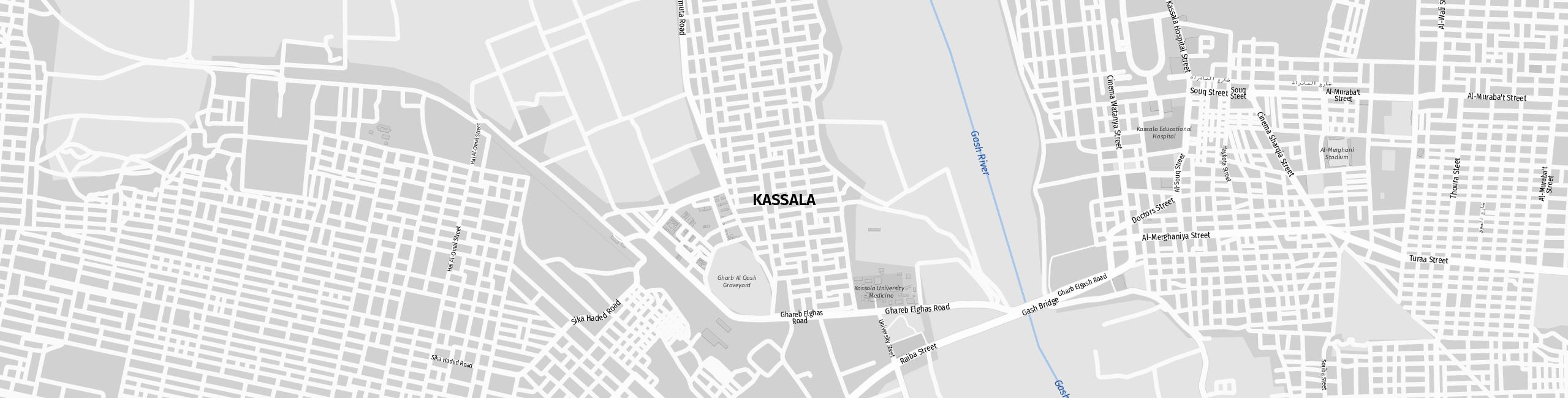 Stadtplan Kassala zum Downloaden.