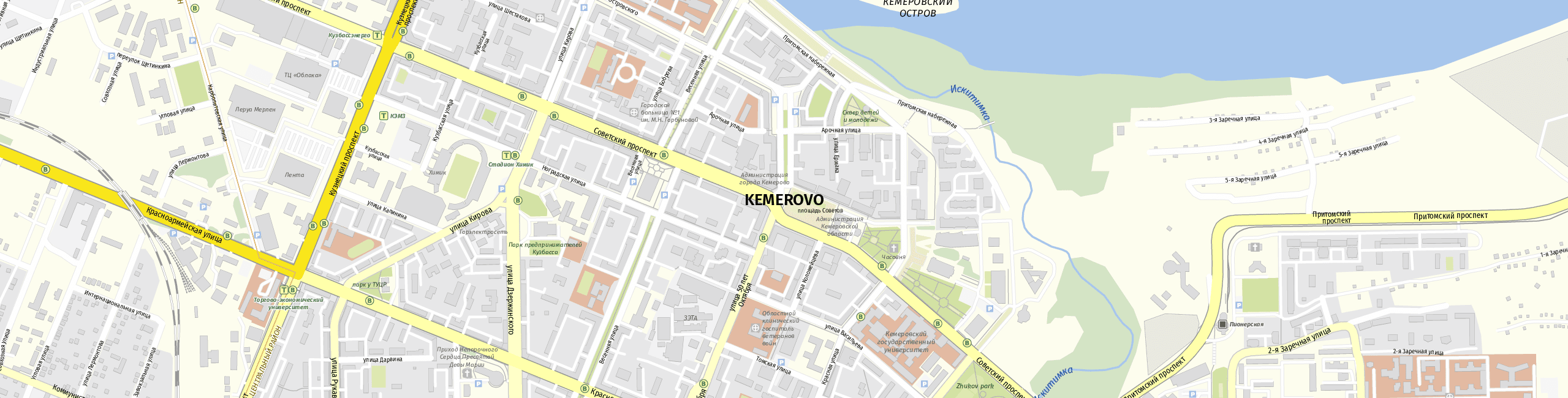 Stadtplan Kemerovo zum Downloaden.