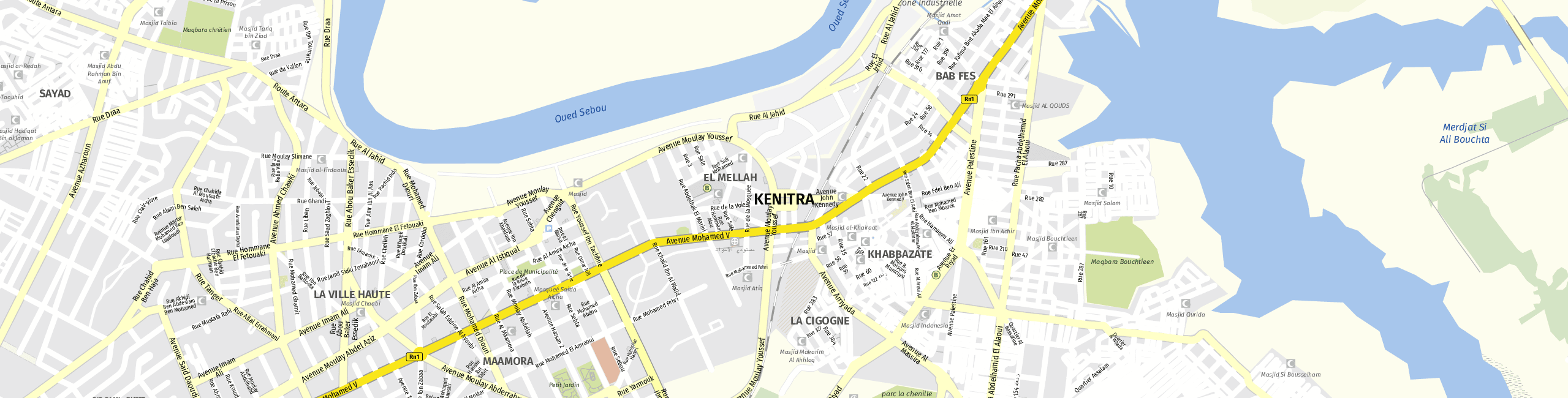 Stadtplan Kenitra zum Downloaden.