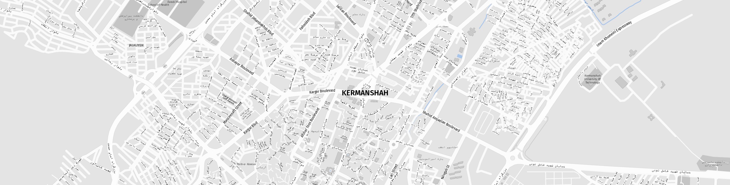 Stadtplan Kermanschah zum Downloaden.