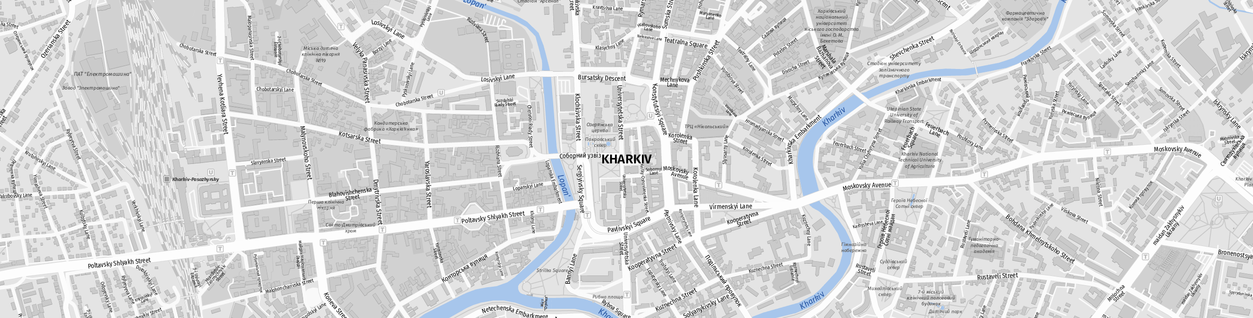 Stadtplan Kharkiv zum Downloaden.